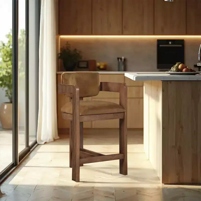 Tabouret de bar en velours