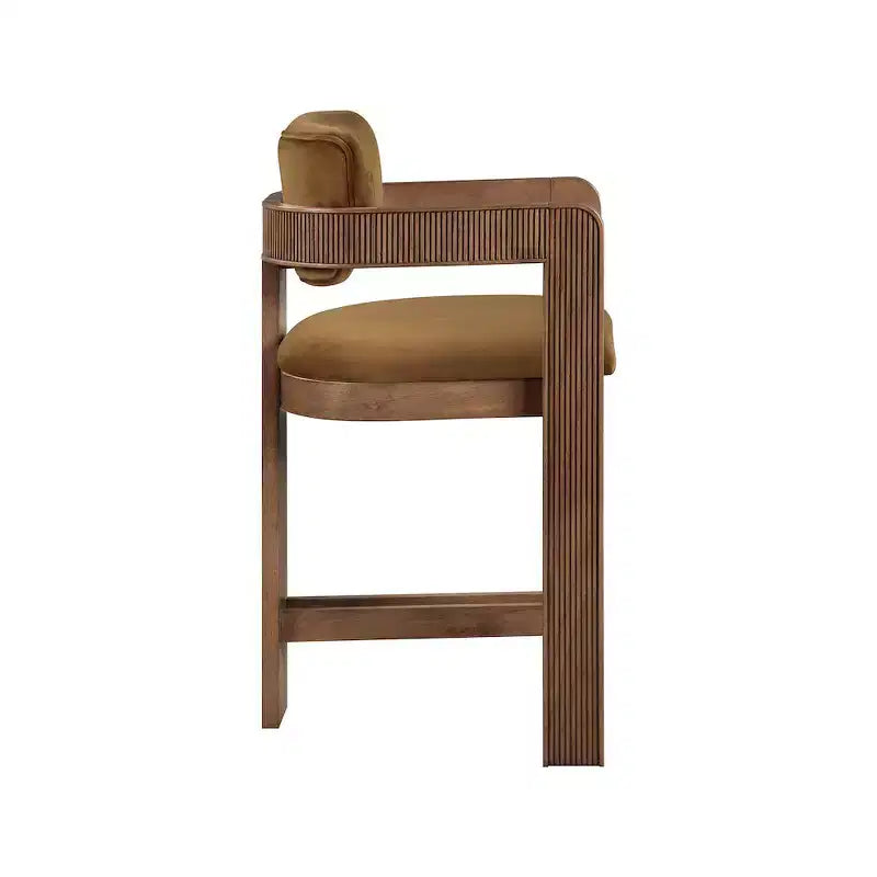 Tabouret de bar en velours