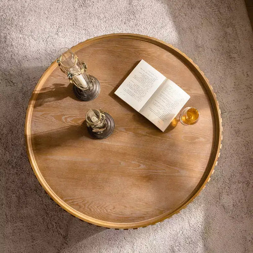 Table basse ronde sur pied en bois de 36,22
