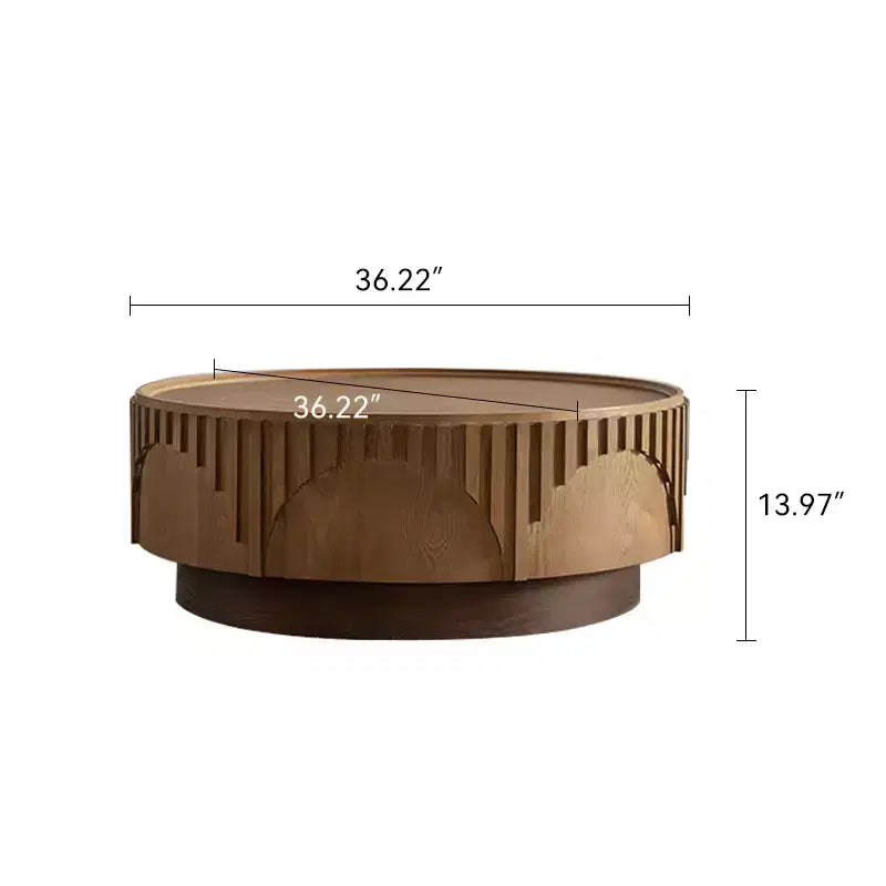 Table basse ronde sur pied en bois de 36,22