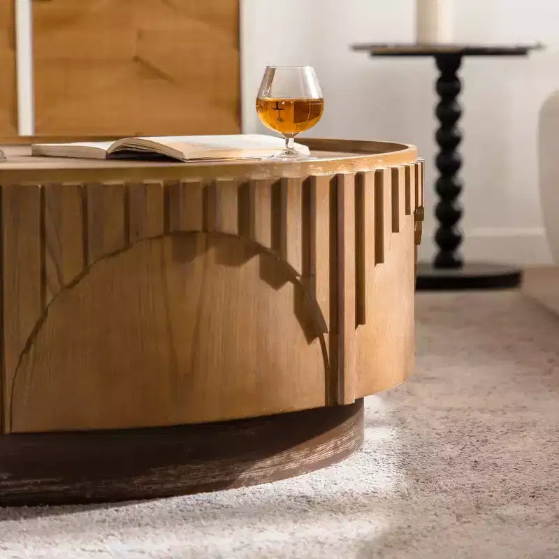 Table basse ronde sur pied en bois de 36,22
