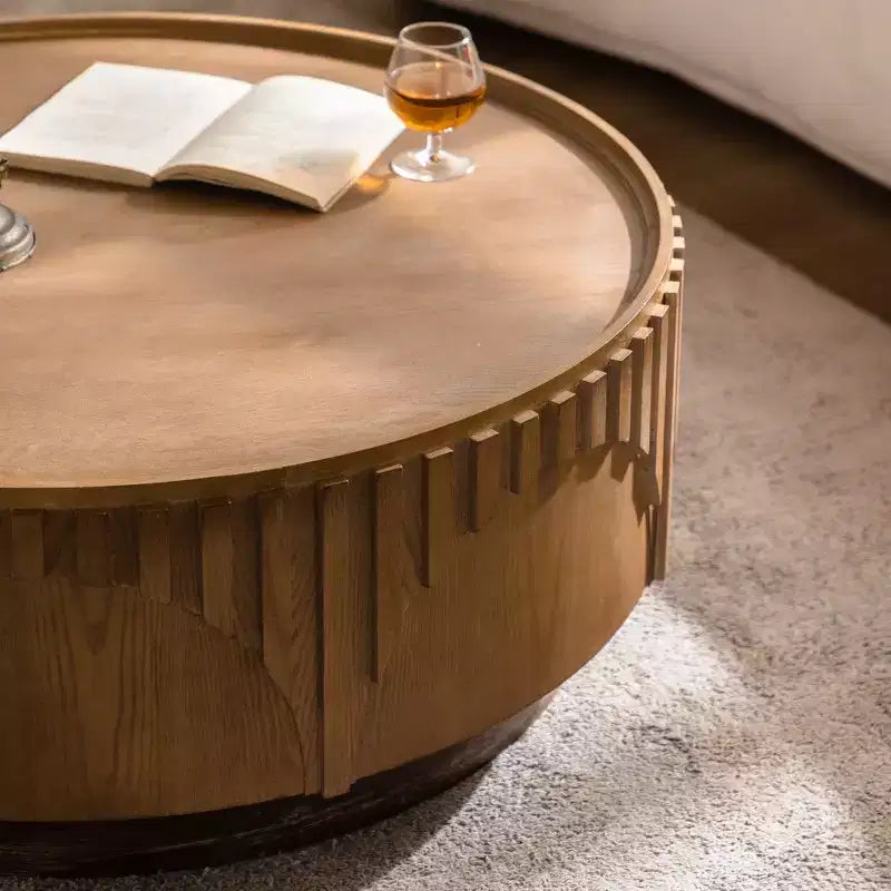 Table basse ronde sur pied en bois de 36,22