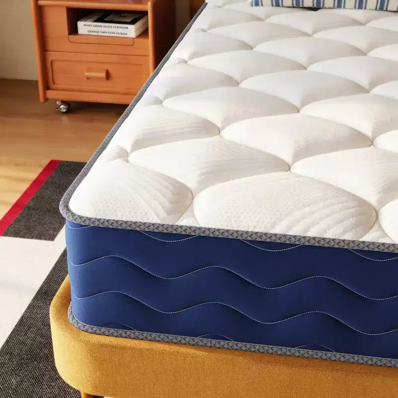 Matelas Hybride Ferme Mousse à Mémoire de Forme Gel Ressorts Ensachés Certifié CertiPUR-US, OEKO-TEX, SGS, Blanc