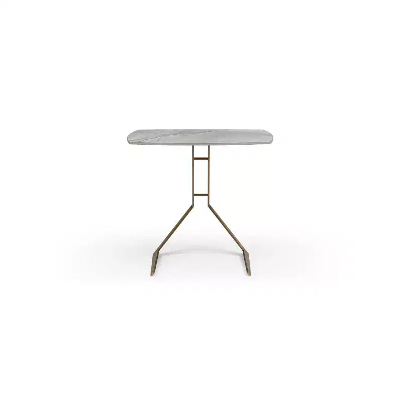 Table d'appoint ronde en métal gris de 45 po de haut, 1 pièce