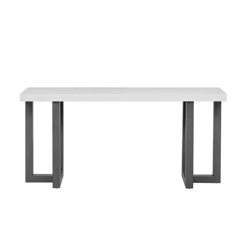 Console minimaliste de 63 pouces avec pieds en bois massif, table d'entrée élégante avec plateau épais, table de couloir pour salon, chambre à coucher