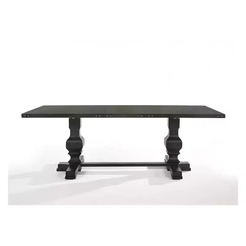 Table à manger Vintage Noir - Rectangulaire, non extensible, 6 places