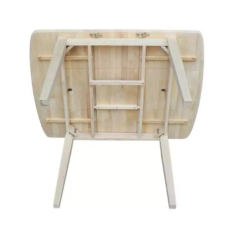 Table à manger extensible 36" avec rabats papillon et pieds de style Shaker, non finie