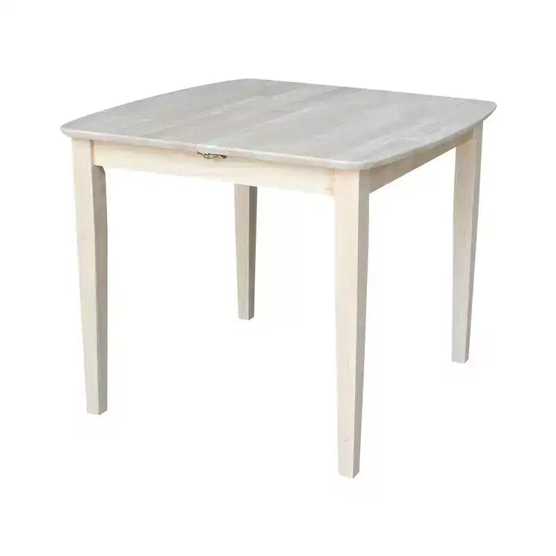 Table à manger extensible 36" avec rabats papillon et pieds de style Shaker, non finie