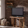 Meuble TV en bois massif à bord brut : Acacia, finition non toxique, quincaillerie en acier