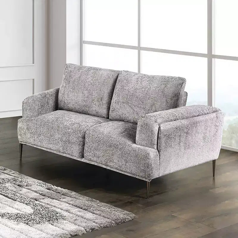 Causeuse 65 po avec coussin en chenille en T et dossier extensible