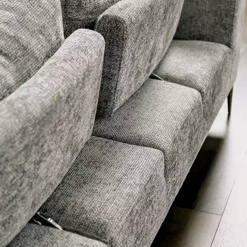 Causeuse 65 po avec coussin en chenille en T et dossier extensible